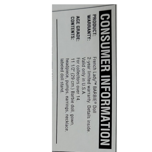 Barbie 1996 Vintage French Lady The Great Eras Collection Mattel #16707 - Picture 5 of 7